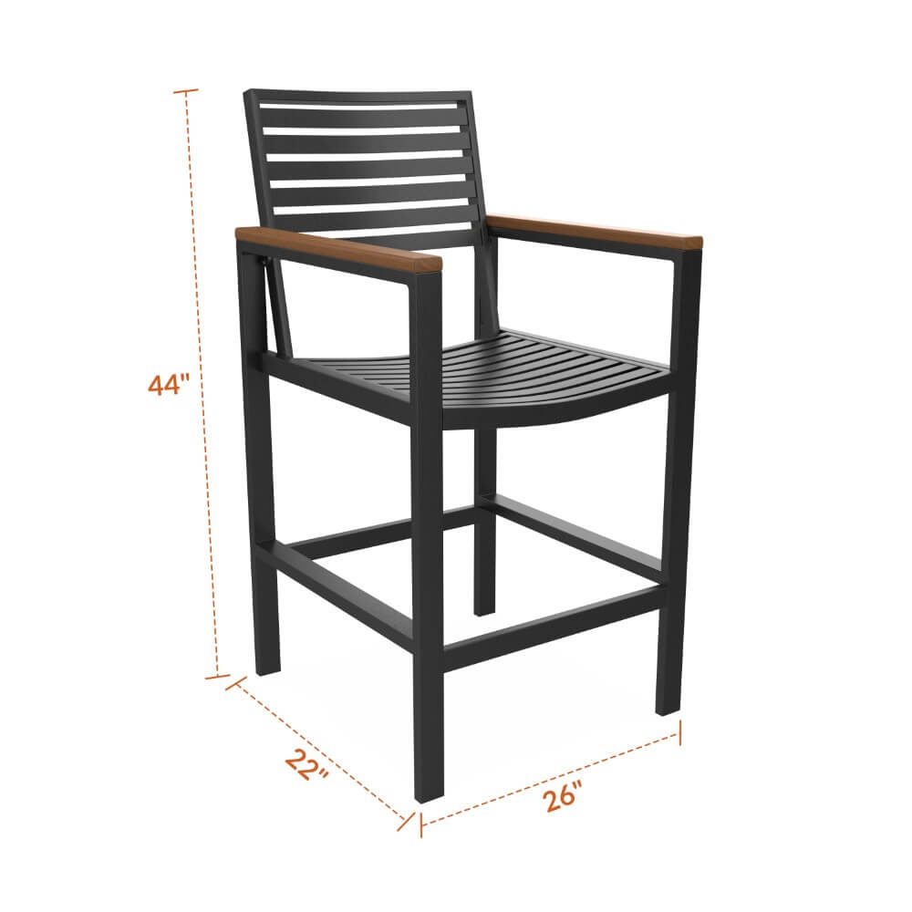 Hixon Outdoor Patio Counter Height Dining Chair - Image 2