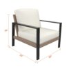 Sedona Outdoor Patio Lounge Chair with Sunbrella Cushions - Image 2