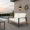Sedona Outdoor Patio Loveseat with Sunbrella Cushions - Image 8