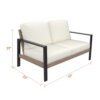 Sedona Outdoor Patio Loveseat with Sunbrella Cushions - Image 2