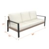 Sedona Outdoor Patio Sofa with Sunbrella Cushions - Image 2