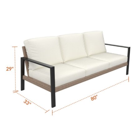 Alternative view of Sedona Outdoor Patio Sofa with Sunbrella Cushions
