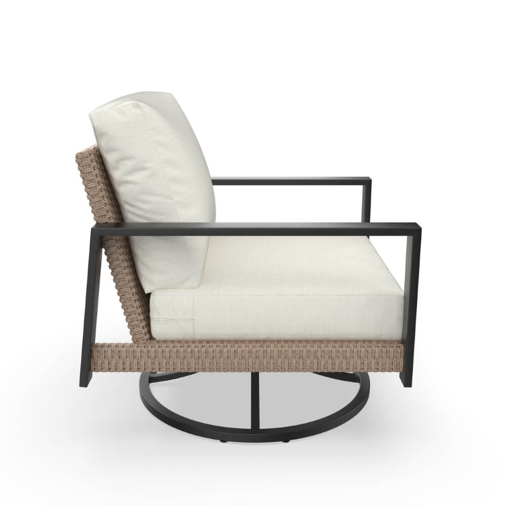 Sedona Outdoor Patio Swivel Rocking Chair with Sunbrella Cushions - Image 4