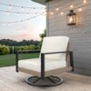 Sedona Outdoor Patio Swivel Rocking Chair with Sunbrella Cushions - Image 7