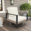 Sedona Outdoor Patio Swivel Rocking Chair with Sunbrella Cushions - Image 8