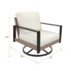 Sedona Outdoor Patio Swivel Rocking Chair with Sunbrella Cushions - Image 2