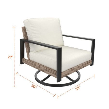 Alternative view of Sedona Outdoor Patio Swivel Rocking Chair with Sunbrella Cushions